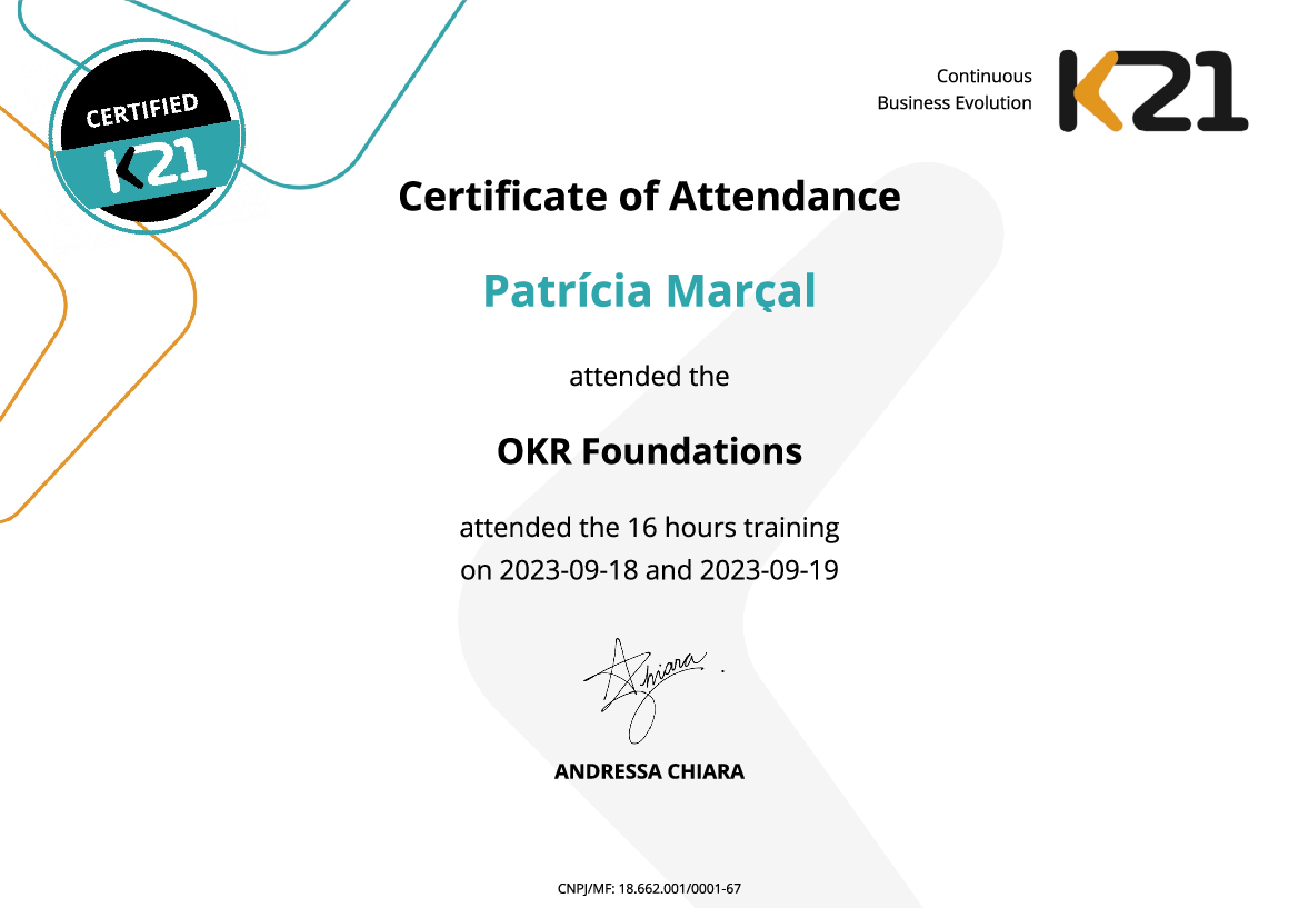 Certificado K21